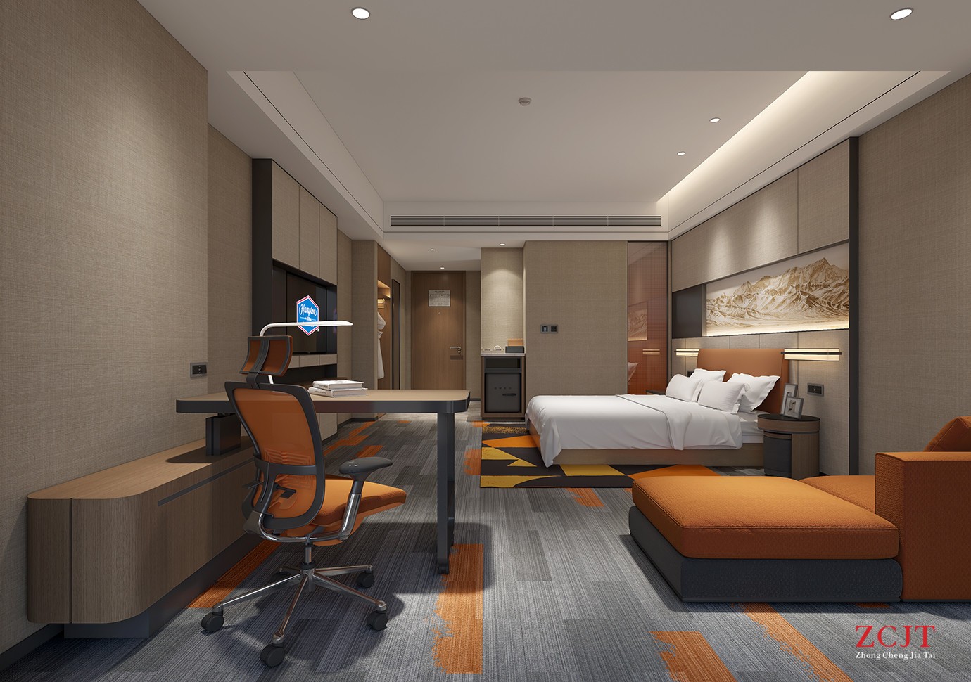 酒店单人间客房