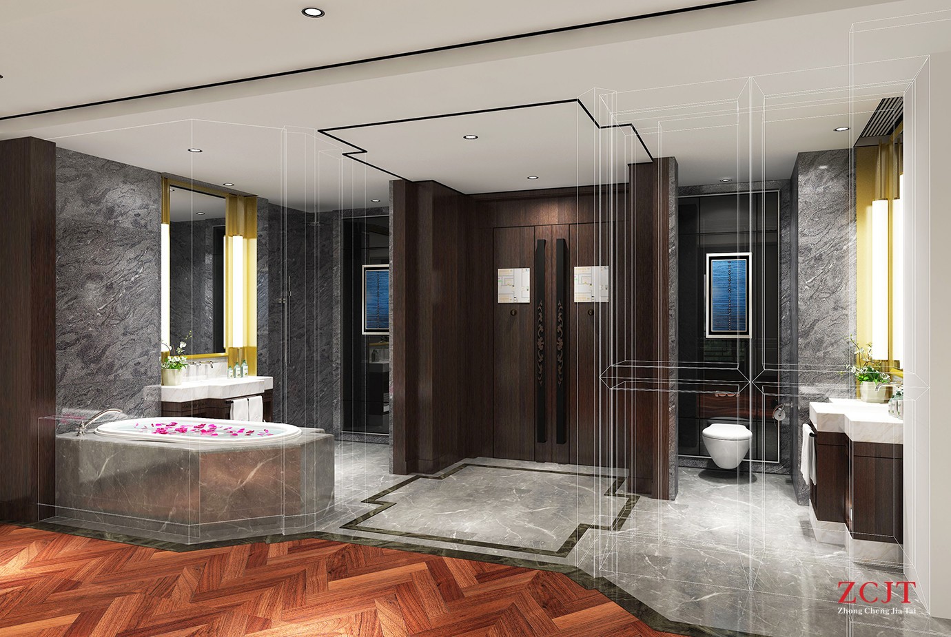 酒店洗浴设计、酒店装修公司